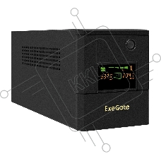 Источник бесперебойного питания ExeGate Smart LB-2000.LCD.AVR.8C13 (2000VA/1200W, цветной LCD, AVR, 8 хC13, батарея 12V 9Ah - 2 шт., металлический корпус, Black)