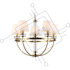 Люстра Ambrella light LH71251/5 BS/WH латунь/белый E14/5 max 40W D700*990