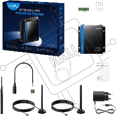 Промышленный маршрутизатор Industrial 4G LTE Cat4 Wi-Fi Router, LTE Cat4, N150 WiFi, 2 x 10/100M RJ45 Ports, 2 x SIM Slots, 1 x RP-SMA(Wi-Fi), 2 x SMA(4G), 1 x 7-Pin Industrial interface(RS485/RS232/IO), 1x 2-Pin Power Port, Support Wide Range Voltage, Surge protection, Reverse Polarity protection,ESD Protection, Wall-Mount Installation, PPTP/L2TP/OpenVPN/WireGuard/Zerotier/IPsec VPN, Support Modbus RTU/TCP, -40°C~75°C, K.21, IP30, Cudy APP