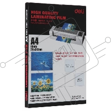 Пленка для ламинирования Deli 80мкм A4 (100шт) глянцевая 216x303мм с клеящим слоем E3816