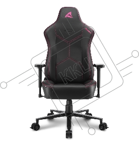 Игровое кресло Sharkoon Skiller SGS30 чёрно-розовое (синтетическая кожа, регулируемый угол наклона, механизм качания)