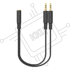 Адаптер аудио A4Tech AD-4P Jack 3.5 (f)/2xJack 3.5 (m) 0.2м. черный