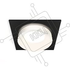 Комплект встраиваемого светильника Ambrella light XC7632044 SBK/FR черный песок/белый матовый MR16 GU5.3 (C7632, N7165)