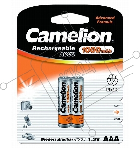 Аккумулятор Camelion AAA-1000mAh Ni-Mh BL-2 аккум-р,1.2В 6182