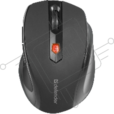 Мышь беспроводная Defender Ultra MM-315 черный, 1600 dpi, радиоканал, USB, кнопки - 6