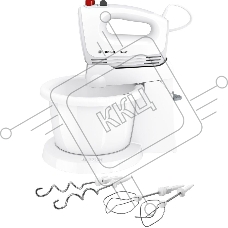 Миксер ручной Bosch MFQ2600W 375Вт, белый