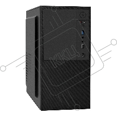 Компьютерный корпус Minitower ExeGate BAA-308UC-AAA350 (mATX, БП AAA350 с вент. 8см, 1*USB+1*USB3.0+1*TypeC, HD Audio, черный)