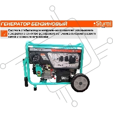 Бензогенератор Sturm!, 11,5 кВА, AVR (Авто. Рег.Напр.), эл/ручной старт,100кг, бак 25л PG10500E