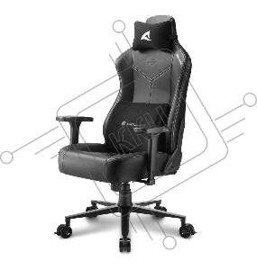 Игровое кресло Sharkoon Skiller SGS30 чёрно-белое (синтетическая кожа, регулируемый угол наклона, механизм качания)