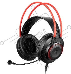 Наушники с микрофоном A4 Bloody G200 черный/красный 2м мониторные оголовье (G200  AUX3.5-4PIN +USB)