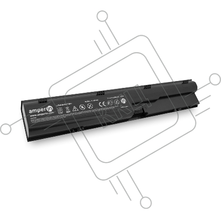 Аккумуляторная батарея Amperin для ноутбука HP ProBook 4330S, 4430S 11.1V 4400mAh (49Wh) AI-HP4330