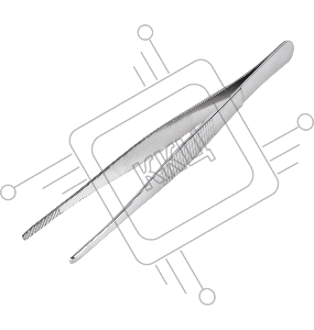 Пинцет прямой, рифленый 160 мм (блистер) REXANT