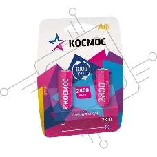 Аккумулятор КОСМОС KOCR6NIMH2800MAH2BL  R6 NiMn 2800мАч BP-2(блист.2шт.) ЦЕНА ЗА 1 шт