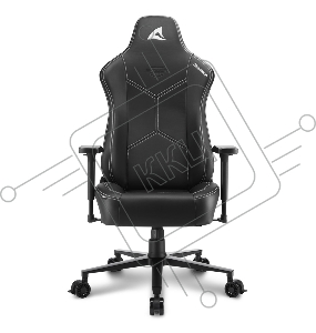 Игровое кресло Sharkoon Skiller SGS30 чёрно-белое (синтетическая кожа, регулируемый угол наклона, механизм качания)