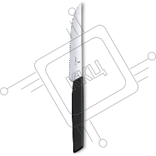 Нож кухонный Victorinox Swiss Modern (6.9003.12W) стальной столовый для стейка лезв.120мм серрейт. заточка черный Нож кухонный Victorinox Swiss Modern (6.9003.12W) стальной столовый для стейка лезв.120мм серрейт. заточка черный