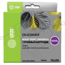 Картридж струйный Cactus CS-LC565XLY желтый (14,4 мл) для Brother MFC-J2510
