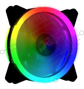 Вентилятор Aerocool REV RGB , 120x120x25мм, 16,8 млн. цветов, RGB подсветка в виде двойного кольца, 3-Pin, 1200 об/мин, 41,3 CFM, 15,1 дБА