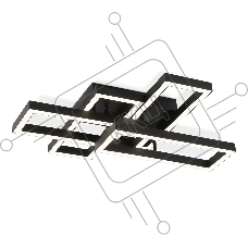 Потолочный светодиодный светильник Ambrella light FA1002/2+2 BK черный 65W 3000K-6400K 550*453*130 (ПДУ ИК)