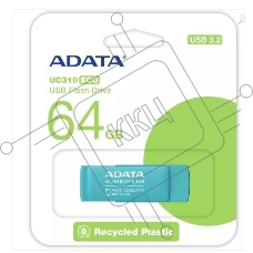 Флеш диск ADATA USB3 64GB GREEN UC310E-64G-RGN