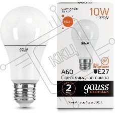 Лампа светодиодная GAUSS Elementary 23210  LED A60 E27 10W 3000K 1/40