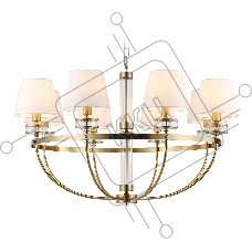 Люстра Ambrella light LH71253/8 BS/WH латунь/белый E14/8 max 40W D870*990