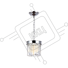 Светильник Ambrella light TR5101 CH/CL хром/прозрачный E14 max 40W D200*575