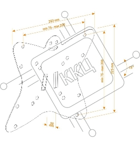 Кронштейн для телевизора Holder LCDS-5051 металлик 19