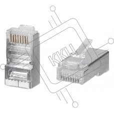Коннектор WRline (WR-8P8C-5E-SH) FTP кат.5E RJ45 прозрачный (упак.:100шт)