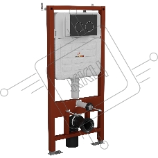 Инсталляция усиленная BAU IDEAL, клавиша BAU Round, черная матовая