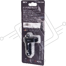 Автомобильный FM-модулятор ACV FMT-128B черный MicroSD BT USB (38762)