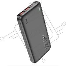 Портативный аккумулятор Powerbank HOCO J101 Astute, 10000mAh черный