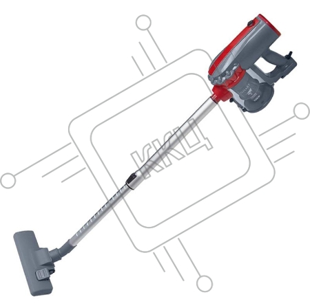 Пылесос GALAXY LINE GL 6255, серый с красным, вертикальный проводной, 700 Вт, 0,5 л, 3 насадки: универсальная насадка для пола и ковровых покрытий, насадка-щетка для мебели, щелевая насадка, циклонная система без потери мощности всасывания, НЕРА-фильтр, м