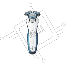 Бритва Centek CT-2163 (серебр) ротор, +ВЛАЖНОЕ БРИТЬЁ, 3 плав.головки, 2-йные лезвия, до 40 мин. раб