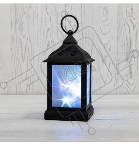 Декоративный фонарь NEON-NIGHT 11х11х22,5 см, черный корпус, цвет свечения RGB с эффектом мерцания NEON-NIGHT