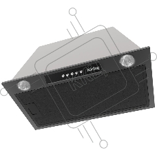 Встраиваемая вытяжка Korting KHI 6530 N / 60 см, 450 м3/ч, механическое управление, 3 режима, угольный фильтр в комплекте, черная