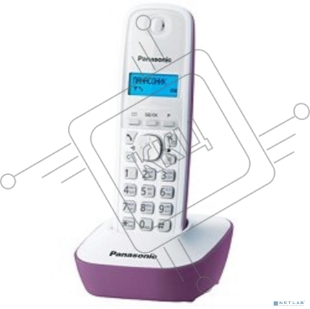 Телефон Panasonic KX-TG1611RUF (сиреневый) {АОН, Caller ID,12 мелодий звонка,подсветка дисплея,поиск трубки}