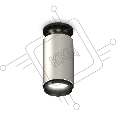 Светильник Ambrella Light XS6324100 SSL/PBK серебро песок/черный полированный MR16 GU5.3 (N6902, C6324, N6121)
