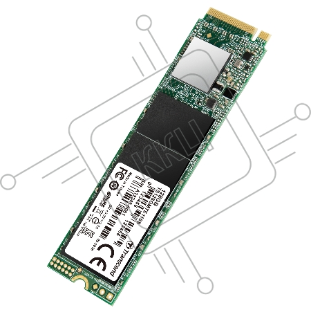 Твердотельный диск 128GB Transcend MTE110S, 3D TLC NAND, M.2 2280,PCIe Gen3x4, DRAM-less