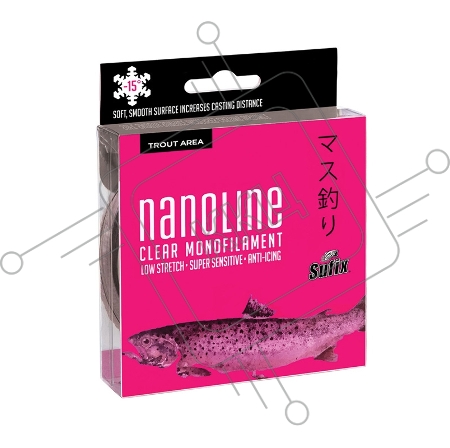 Леска SUFIX Nanoline Trout 150м прозрачная 0,14мм 1.8кг