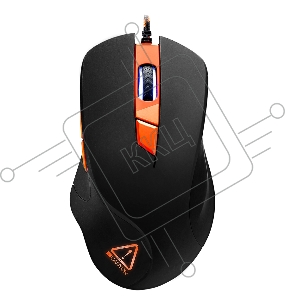 Мышь Wired Gaming Mouse with 6 programmable buttons, Pixart optical sensor, 4 levels of DPI and up to 3200, 5 million times key life, 1.65m Braided USB cable,rubber coating surface and colorful RGB lights, size:130*75*40mm, 140g