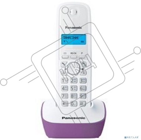 Телефон Panasonic KX-TG1611RUF (сиреневый) {АОН, Caller ID,12 мелодий звонка,подсветка дисплея,поиск трубки}