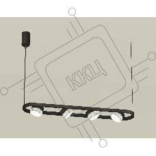 Светильник Ambrella light XB9164200/4 SBK/CL черный песок/прозрачный GX53 (C9164, N8480)