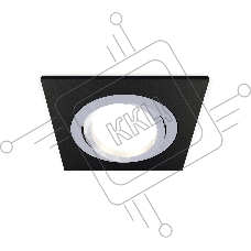 Комплект встраиваемого поворотного светильника Ambrella light XC7632082 SBK/PSL черный песок/серебро полированное MR16 GU5.3 (C7632, N7003)