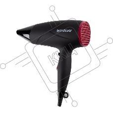 Фен Endever  Aurora 462, 2000Вт, 2 режима мощности, 3 температурных режима, холодный воздух, SOFT TOUCH, защита от перегрева