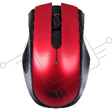 Мышь беспроводная Acer OMR032 черный/красный, 1600 dpi, радиоканал, USB, кнопки - 4