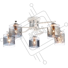 Светильник Ambrella light TR303219/5 WH/CH/SM белый/хром/дымчатый E27*5 max 60W D580*250