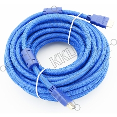 Кабель HDMI Ver.1.4 Blue jack HDMI19 (m)/HDMI19 (m) 10м феррит.кольца Позолоченные контакты