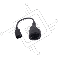 Кабель-переходник UPS->розетка VCOM (IE-320 C14 to Socket Type-F) 3Gx0,75мм VDE <CE002>