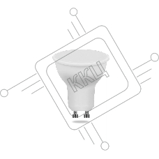 Лампа светодиодная LB-26 (7W) 230V GU10 2700K матовая | 25289 | FERON