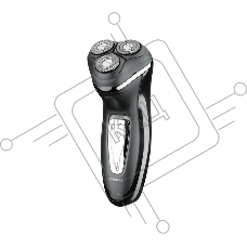 Бритва Centek CT-2166 (хром/черный) ротор, АККУМУЛЯТОР + РАБОТА ОТ СЕТИ,триммер     
